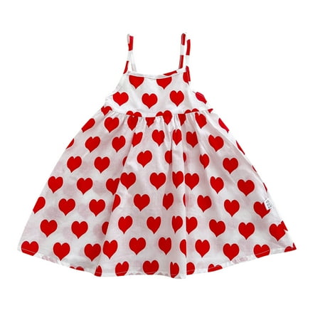 

ASEIDFNSA Tunic Dress Girls Girl Dress 6 Year Old Children Kids Toddler Baby Girls Sleeveless Floral Cartoon Print Princess Dress Outfits Clothes