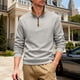 thumbnail image 1 of Ceisia Men's Casual Striped Half Button Round Neck Pullover with Pocket Daily Fashion Top Gift, 1 of 9