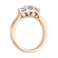 thumbnail image 2 of 10K Rose Gold 3-Stone Diamond Engagement Ring Band (0.76 Carat) (Ring Size 8), 2 of 5
