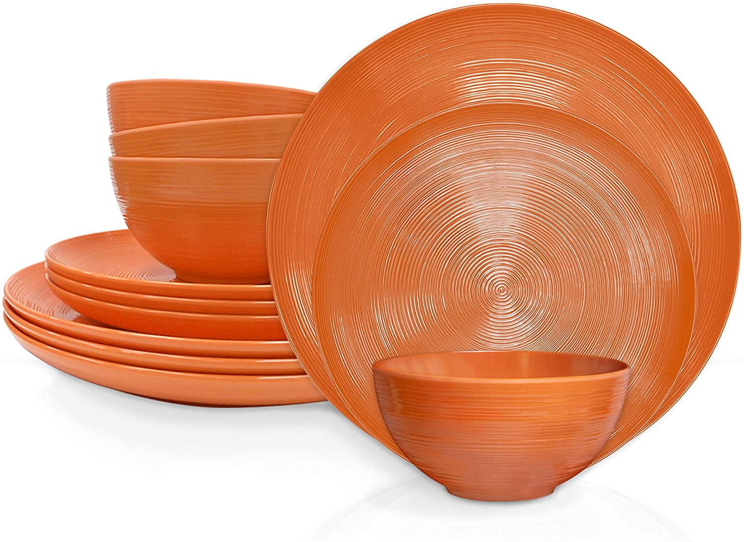 Zak Designs American Conventional Melamine 12 Piece Dinnerware Set