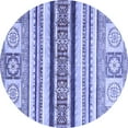 thumbnail image 1 of Ahgly Company Machine Washable Indoor Round Oriental Blue Modern Area Rugs, 7' Round, 1 of 4
