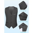 thumbnail image 4 of Tuxedos Suit for Men Slim Fit One-Button Suit with Shawl Lapel 4 Piece Suits Jacket Vest Pants Party Prom Set with Bow Tie, 4 of 5
