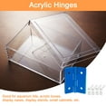 thumbnail image 5 of Uxcell 4Pack 45x38mm Acrylic Hinges Hardware Folding Hinge with Screws Nuts, Blue, 5 of 6