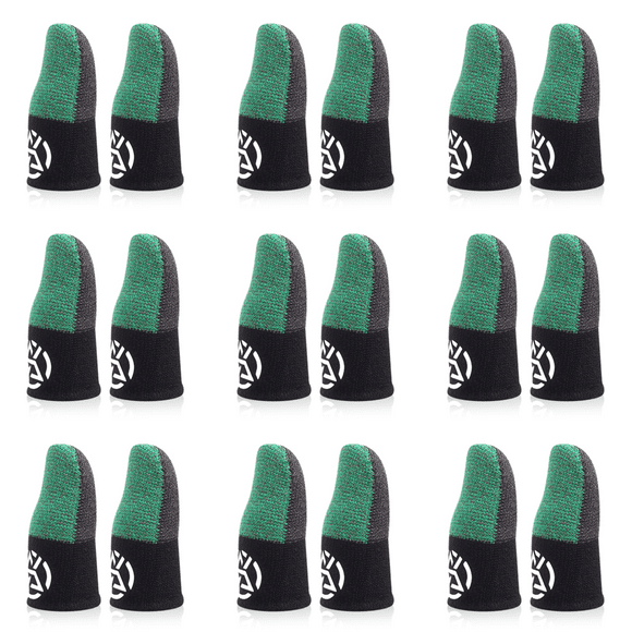 Peggybuy Mobile Finger Sleeve Breathable Sweatproof Finger Thumb Gloves for PUBG (Green)