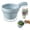 Blue, variant on Small Colander with Handle, 2-Layer Draining Basket for Berry Tomato Vegetable Washing, Kitchen Rinser Container Portable Strainer Bowl