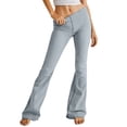 thumbnail image 2 of Women's Mid Waist Flared Jeans, High Rise Retro Vintage Distressed Bootcut Denim Pants, Stretch Elastic Waist Skinny Fit Casual Streetwear Jeans for Daily Wear Light Blue L, 2 of 7