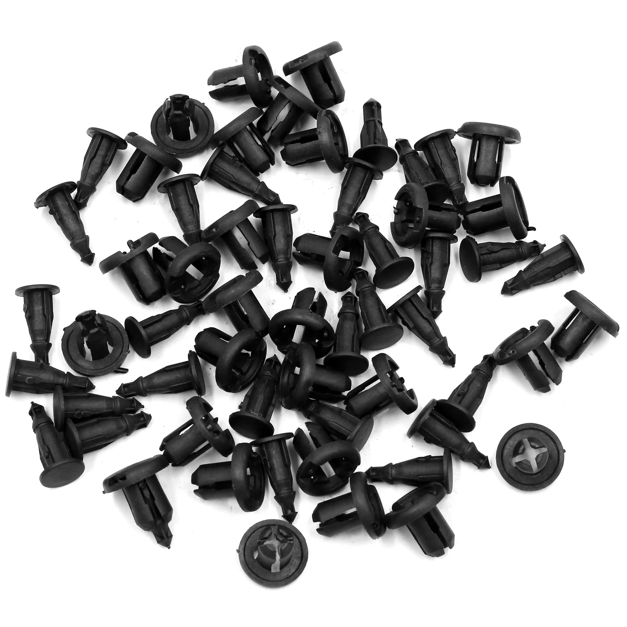 30pcs 10mm Car Door Push Pin Clips Bumper Fender Fastener Plastic