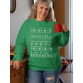 thumbnail image 2 of Tstars Women's Funny Christmas Grandma Sweatshirt Gift, Holiday Humor Xmas Party Shirt, 2 of 6