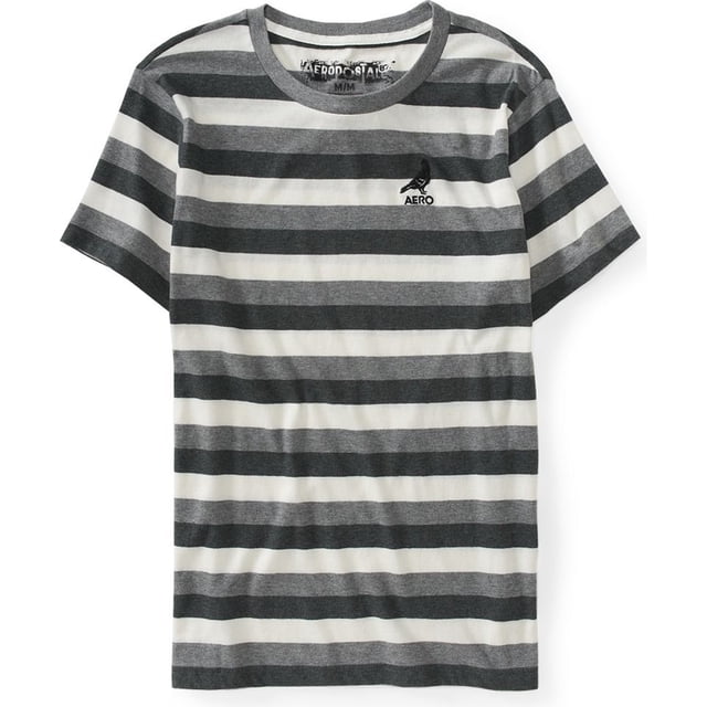 Aeropostale - Camiseta gráfica para hombre Aero 87 Skate Stripe, gris, grande