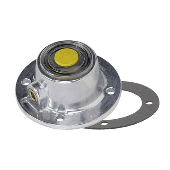 Aluminum Trailer Hub Cap with Gasket & Rubber Vent Plugs Compatible with Freightliner MT45 2010 - 6 Holes Hub Cap for Trailer Axle, Replaces 343-5111 SCR3435111 STM3435111