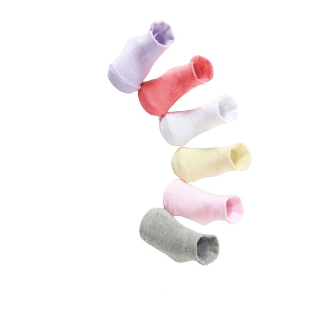 6 Pcs Bas pour Enfants avec Bonne Élasticité Confortables à Porter Style Simple Bonne Fabrication Couleur Unie Fille 12-14