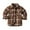 Brown, variant on Luxalzxs Kids Flannel Shirt Jacket Buffalo Plaid Lapel Collar Long Sleeve Button Shirts Toddler Baby Boys Girls Cute Casual Fall Coat Outwear