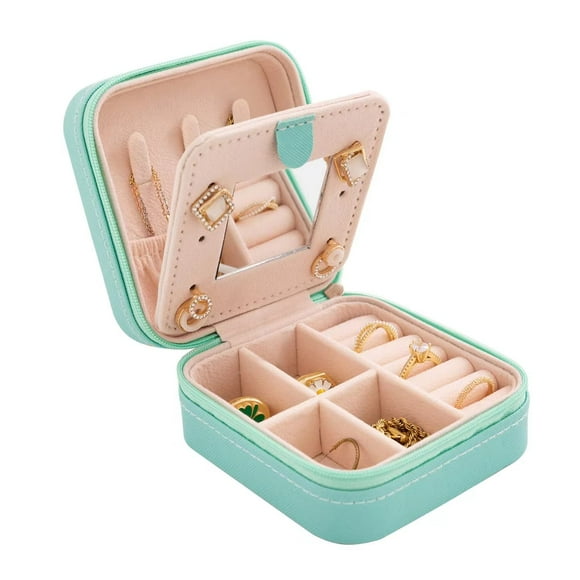 Joyero de viaje KeloFon con espejo para niñas y mujeres
