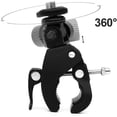 thumbnail image 3 of Camera Clamp 2 Pieces Multifunctional Double Ball Adapter With Bottom Clamp And Standard 1/4" Screw For Camera, Flash, 3 of 5