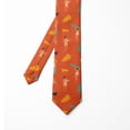 thumbnail image 2 of Men's Tie, Board Bikini Floral Details, 3.7", Burnt Orange Multicolor, by Ambesonne, 2 of 4