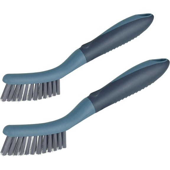 PHYEX 2 Packs Small Brushes for Cleaning, Stiff Bristle Grout Scrub Brushes for Kitchen, Bathroom, and Tile Floors, Ideal for Gaps, Crevices, and Window Tracks