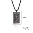 thumbnail image 4 of TEAMER Skeleton Tarot Card Necklace Stainless Steel Amulet Marigold Tarot Card Major Arcana Necklaces for Women Men, 4 of 4