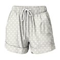 thumbnail image 6 of Only Moment Polka Dot Shorts Boho Summer Shorts Soft High Waist Shorts for Home,Summer with Pockets, Travel and Beach Vacation Beige,XL, 6 of 6