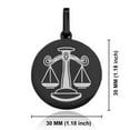 thumbnail image 2 of Stainless Steel Libra Zodiac (Scales) Round Medallion Pendant Necklace, 2 of 3