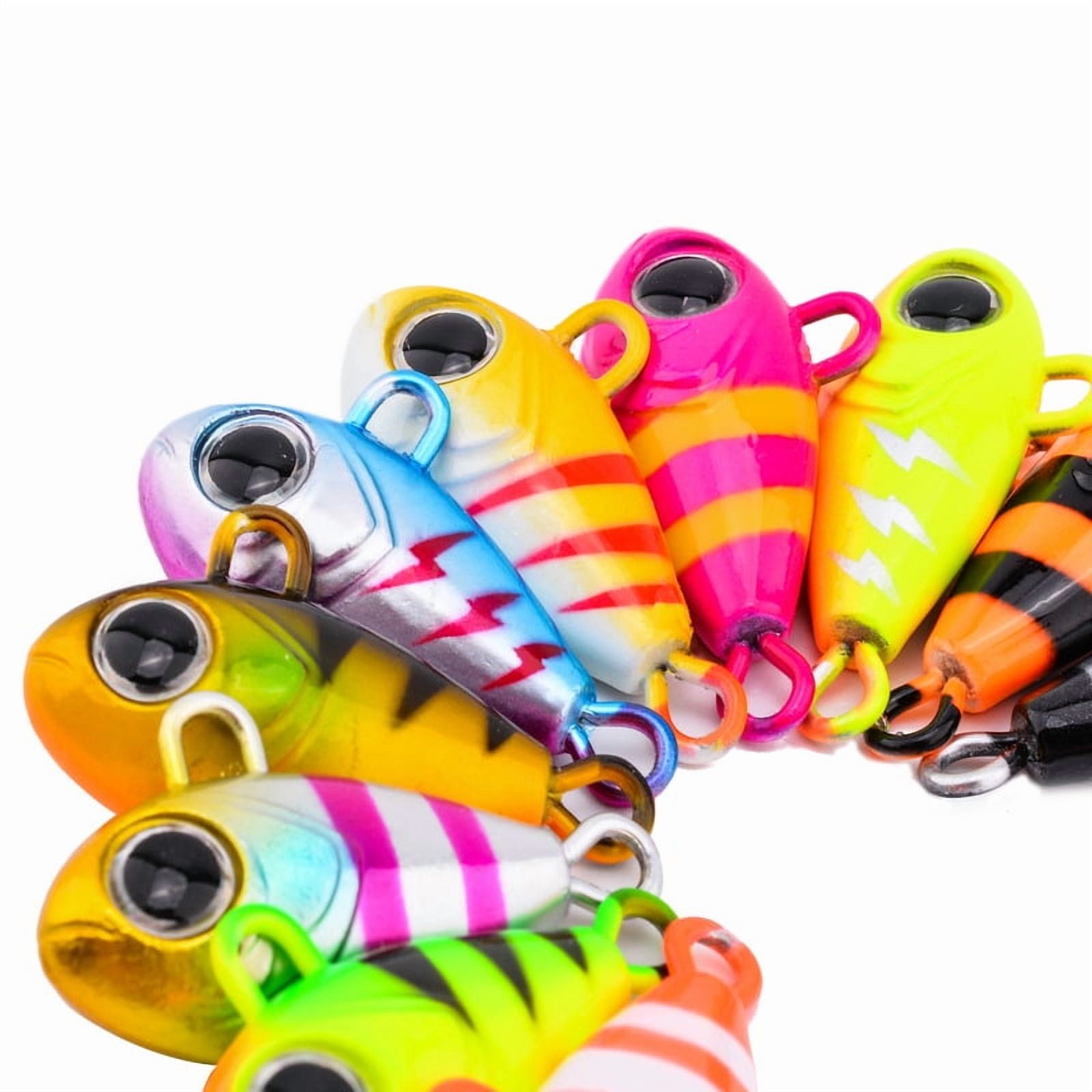 10/pcs 25g 20g 17g-6gFar-throw Lure Ugly Fish VIB Under Water Rotating Vibrating Double Sequins Bionic Artificial Bait Fish Bait