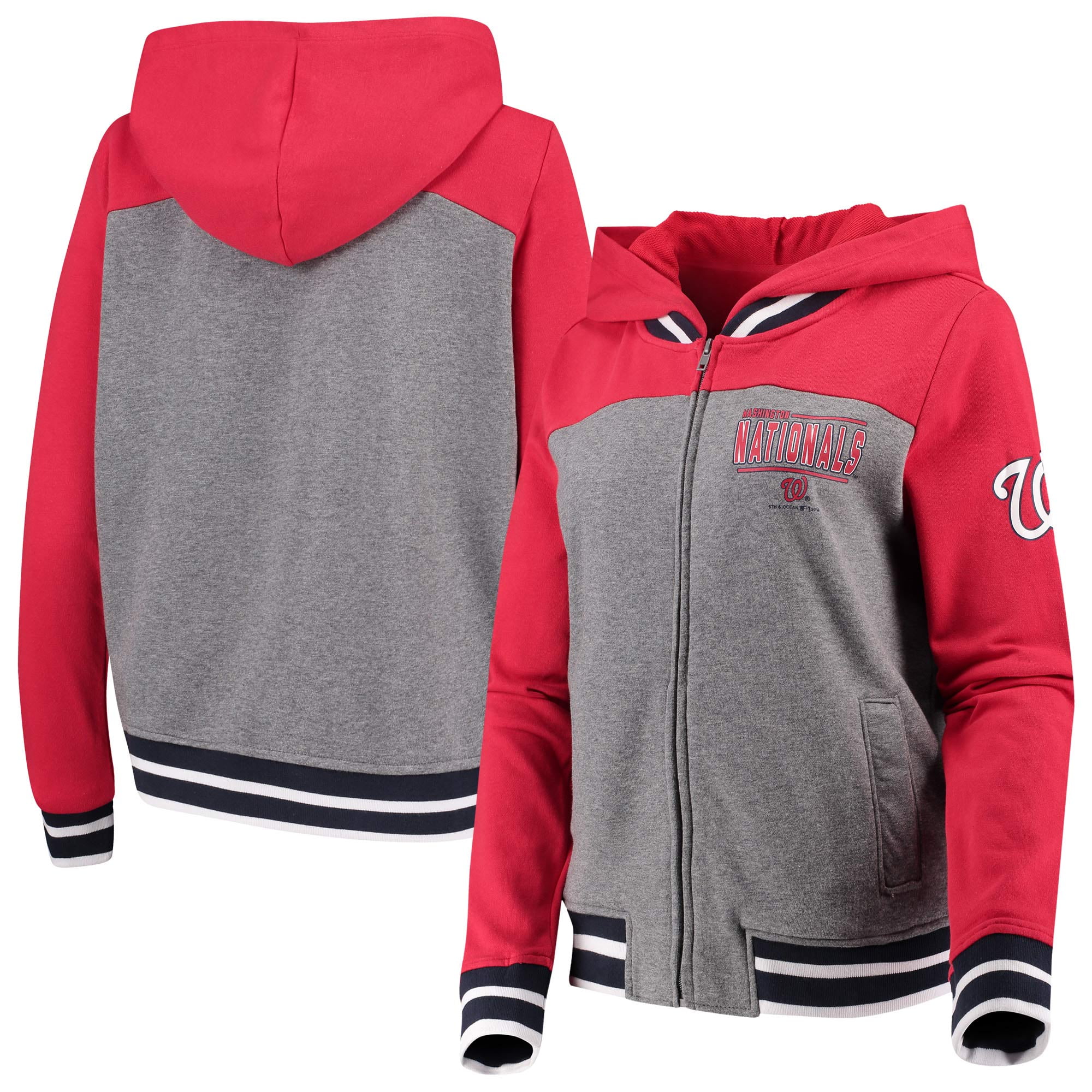 new era french terry full zip hoodie