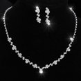 thumbnail image 4 of 1 Collier et Boucles d'Oreilles en Argent avec Strass pour les Mariés, 4 of 5
