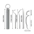 thumbnail image 3 of Teissuly 304 Metal Tooth Picking Tool Stainless Steel Toothpick Portable Oral Tooth Cleaning Tool Set, 3 of 9
