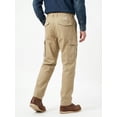 thumbnail image 2 of Men's Heavyweight Cargo Pants Regular Fit 100% Cotton Multi-Pocket Work Trousers with Elastic Waist, 2 of 12