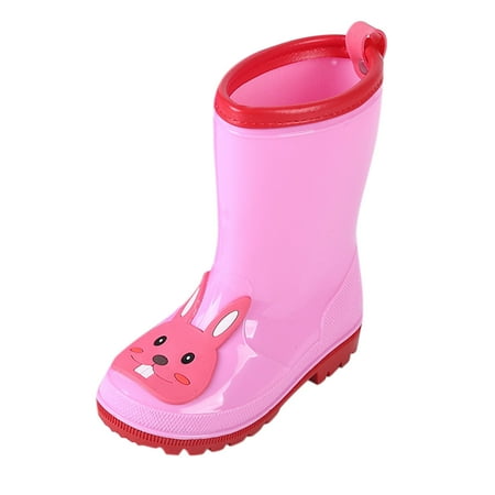 

Binmer Toddler Infant Kids Boys Girls Cartoon Rubber Waterproof Rain Shoes Rain Boots