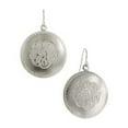 thumbnail image 3 of 1928 Jewelry Women's Large Round Textured Designed Medallion Drop Earrings, 3 of 4