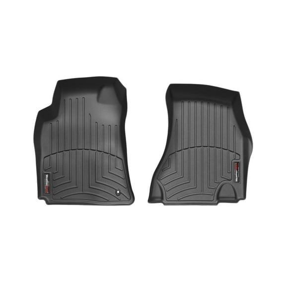 WeatherTech Custom Fit FloorLiners compatible with 2008-2010 Dodge Challenger - 1st Row (Driver & Passenger), Black