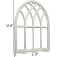 thumbnail image 3 of Sintosin White Wood Arch Window Frame Decorative Wall Hanging 32", 3 of 10