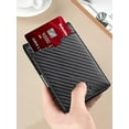 thumbnail image 5 of Men's wallet RFID anti-theft swipe multi-card portable ultra-thin carbon fiber card clip, 5 of 8