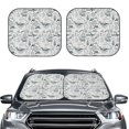 thumbnail image 2 of Honeii Vintage Sailboats Print Foldable Car Sun Shade for Windshield, 2-Piece UV Protection Shade, Protects Car Interior, Ideal for Cars, Trucks, SUVs-Small, 2 of 6