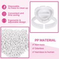thumbnail image 2 of Lash Extension Fournit des Anneaux de Colle pour les Extensions de Cils 100PCS Cils Colle Anneaux Porte-Colle de Cils Ventouse pour les Fournitures d'Extension de Cils (Blanc), 2 of 5