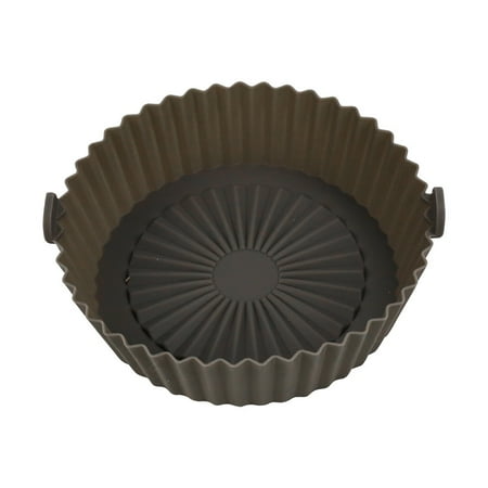 

Air Fryer Silicone Liners LOVE DOCK Food Grade Silicone Easy Cleaning Air Fryer Liners Reusable Air Fryer Silicone Pot for Flammable Parchment Liner Air Fryer Basket
