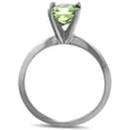 thumbnail image 2 of Pompeii 1 Ct Princess Cut Green Diamond Solitaire Engagement Ring 14k Black Gold, 2 of 4