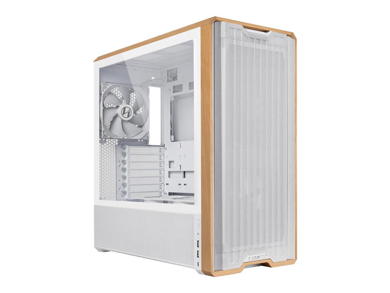 Lian Li LAN217W LANCOOL 217 Walnut Wood ATX Mid Tower Case White