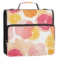 thumbnail image 5 of FORMRS Zipper Binder with Shoulder Strap 2-inch Ring 500 Sheet Capacity File Bag, Pink Floral Orange, 5 of 5