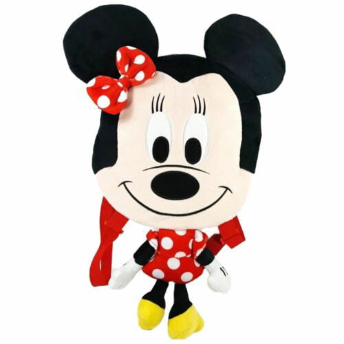 Minnie Mouse RED Flat 16" New 674748 Disney Plush Backpack 