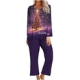thumbnail image 1 of RKSTN Ensembles de Pyjama pour Femmes Imprimé de Noël Haut Décontracté Pantalon Ensemble de Pyjama Doux Confortable, 1 of 3