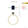 thumbnail image 6 of ANGARA Natural 1.05 Ct Emerald-Cut Sapphire Engagement Ring with Diamonds in 14K Yellow Gold for Women (Size-7x5mm) | September Birthstone, Anniversary, Jewelry Gift for Women | Natural Sapphire Ring, 6 of 11