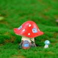 thumbnail image 5 of Cheers.US 4Pcs Miniature Fairy Garden Cartoon Mushroom House Resin DIY Miniature Micro Landscape Bonsai Garden Decor, 5 of 7
