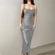 thumbnail image 2 of Vestido de mujer Casual sólido sin mangas Sling cuello cuadrado Jag vestido corto OAVQHLG3B Store  lin121212, 2 of 5