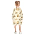 thumbnail image 3 of Girls' long-sleeved dress Cute Picnic Bear Girls' A-line dress with ribbed cuffs Soft and comfortable, 3 of 6