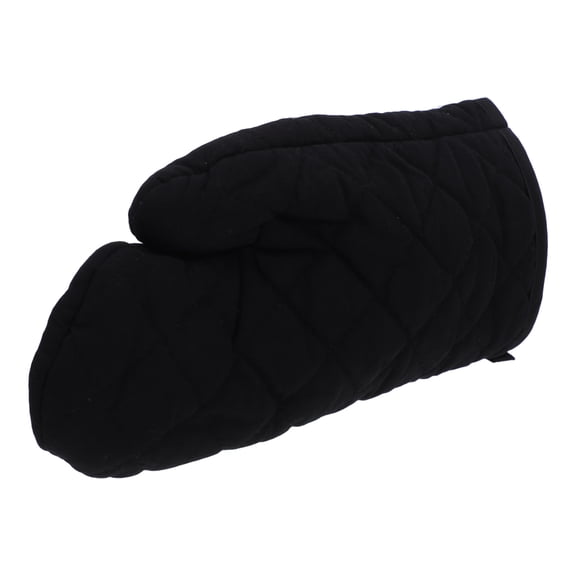 LIFKOME Black Grill Mitts and Oven Gloves with Anti Slip Heat Resistant Design for Kitchen Use