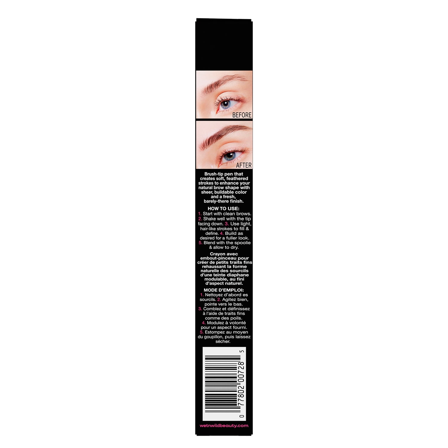 Wet n Wild Ultimate Brow Pen Dark Brown 0.017 fl oz