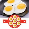 thumbnail image 3 of DIY Kitchen Baking Cooking Accessory - 2Pcs Silicone Non-Stick Eggs Pancake Mold, 3 of 7