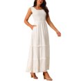 thumbnail image 4 of INSPIRE CHIC Women's Sleeveless Summer Dress Scoop Neck Casual Maxi Dress with Pockets S White, 4 of 4