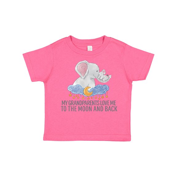 Inktastic My Grandparents Loves Me to the Moon and Back Elephants Boys or Girls Toddler T-Shirt
